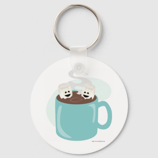 Alleen Marshmallows in Chocolade Sleutelhanger (Voorkant)