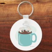Alleen Marshmallows in Chocolade Sleutelhanger (Voorkant)