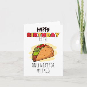 Alleen Meat Puns Birthday Kaart