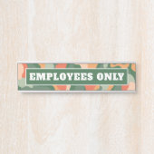 Alleen medewerkers - modern abstract deurbordje (Voorkant)