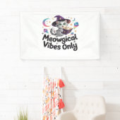 Alleen meiologische vibes, zwevende Kawaii-heksenk Spandoek (Insitu)