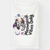 Alleen meiologische vibes, zwevende Kawaii-heksenk Spandoek (Verticaal)