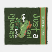 alleen meisjes houden van iguana . fleece deken (Voorkant (Horizontaal))