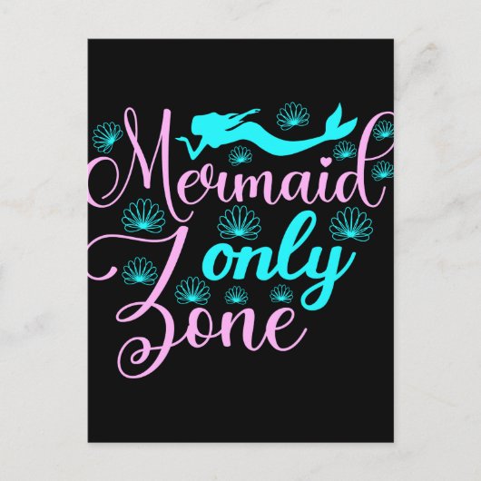 Alleen Mermaid Zone Briefkaart (Voorkant)