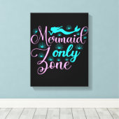 Alleen Mermaid Zone Canvas Afdruk (Insitu (Houten vloer))