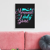 Alleen Mermaid Zone Canvas Afdruk (Insitu (Woonkamer))