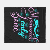 Alleen Mermaid Zone Fleece Deken (Voorkant (Horizontaal))