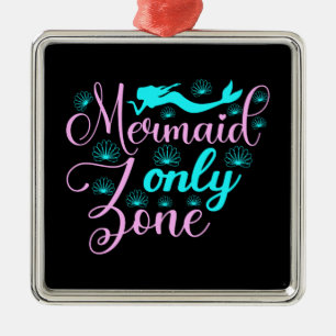 Alleen Mermaid Zone Metalen Ornament