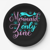 Alleen Mermaid Zone Papieren Bordje (Voorkant)
