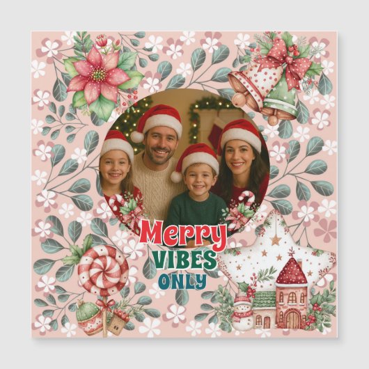 Alleen Merry Vibes – Grappige Kerstkaart  (Voorkant)