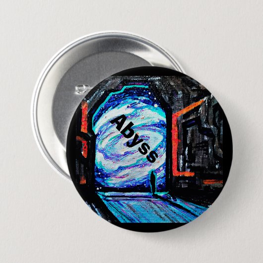 Alleen met de sjitterende Abyss Ronde Button 7,6 Cm (Voorkant /achterkant)