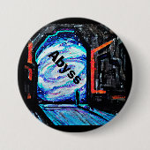 Alleen met de sjitterende Abyss Ronde Button 7,6 Cm (Voorkant)