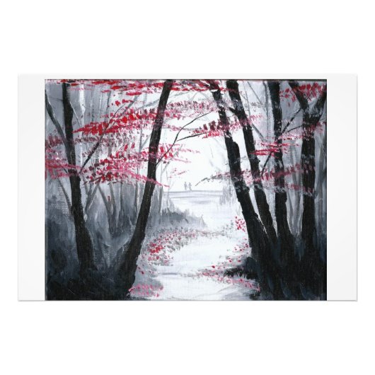 Alleen met elkaar lopen foto afdruk (Voorkant)