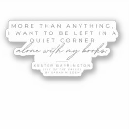 Alleen met Mijn boeken, sticker