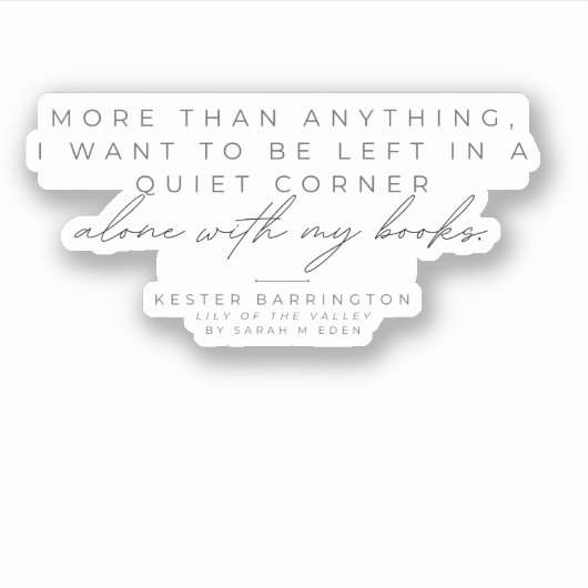 Alleen met Mijn boeken, sticker (Voorkant)