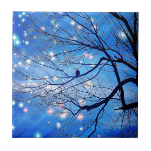 Alleen met sterren tegeltje