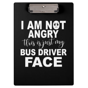 Alleen mijn busbestuurdersgezicht klembord