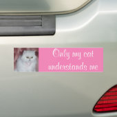 Alleen mijn kat begrijpt me Bumpersticker Persian (Op auto)