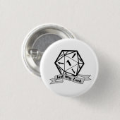 Alleen mijn Luck d20-toets Ronde Button 3,2 Cm (Voorkant /achterkant)