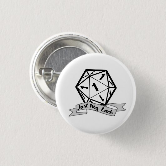 Alleen mijn Luck d20-toets Ronde Button 3,2 Cm (Voorkant /achterkant)