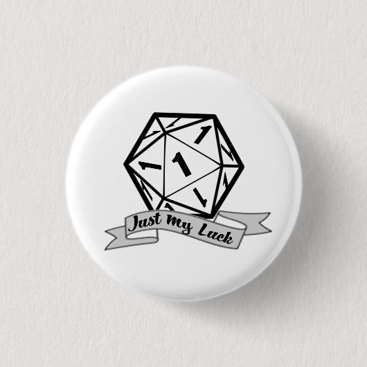 Alleen mijn Luck d20-toets Ronde Button 3,2 Cm (Voorkant)