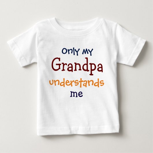 Alleen mijn opa begrijpt me t-shirt van mijn kind (Voorkant)