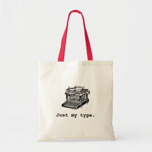 Alleen mijn type, typemachine tote bag