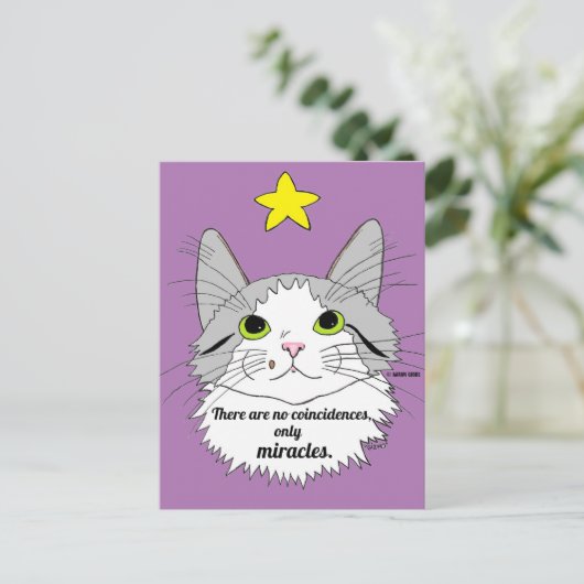 Alleen Miracles Inspirerend Ragdoll Cat Briefkaart (Staand voorkant)