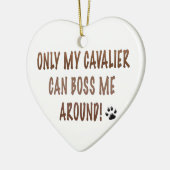 Alleen m'n Cavalier kan me overvallen. Keramisch Ornament (Links)