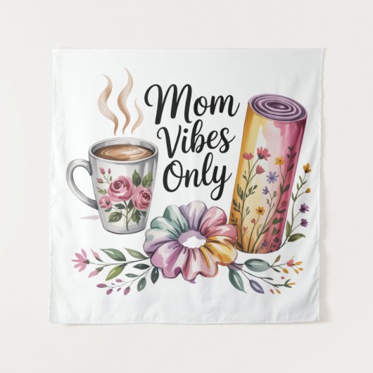 Alleen moeder vibes wandkleed (Voorkant)