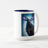 Alleen Moose Trislefal (Collectie van lasermachine Tweekleurige Koffiemok (Voorkant rechts)