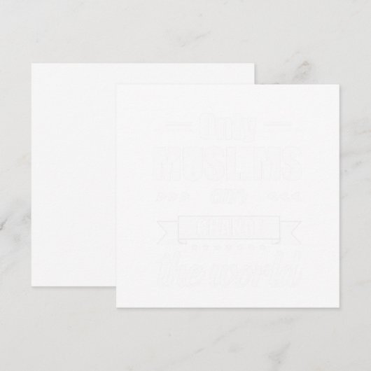 Alleen Moslim Kan De Wereld Veranderen Allah Islam Kaart (Voorkant / Achterkant)