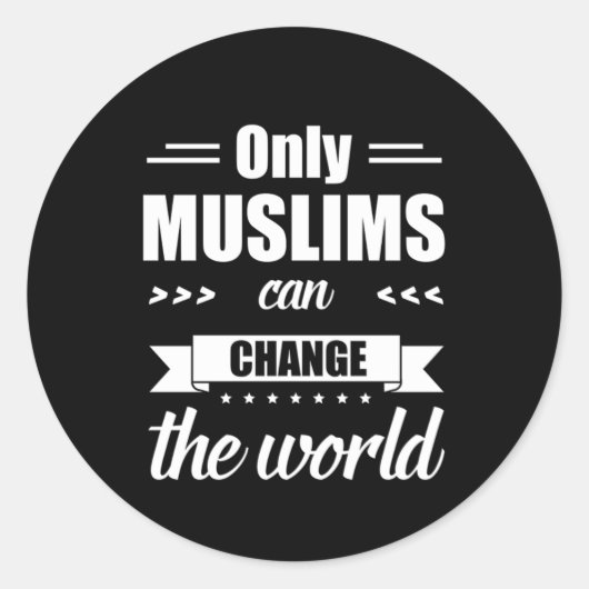 Alleen moslims kunnen de wereld van de islam veran ronde sticker (Voorkant)