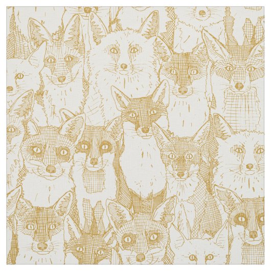 alleen mosterd mosterd zachte witte stof (Swatch)