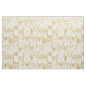 alleen mosterd mosterd zachte witte stof (Fat Quarter)