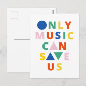 Alleen muziek kan ons redden briefkaart (Voorkant / Achterkant)