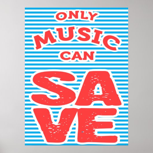 Alleen muziek kan opslaan poster (Voorkant)