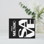 Alleen muziek opslaan. briefkaart (Staand voorkant)
