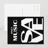 Alleen muziek opslaan. briefkaart (Voorkant / Achterkant)