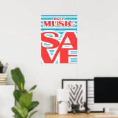 Alleen muziek opslaan poster (Thuiskantoor)