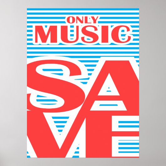 Alleen muziek opslaan poster (Voorkant)