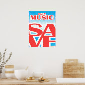 Alleen muziek opslaan poster (Keuken)