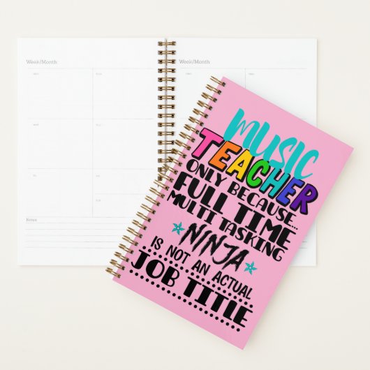 Alleen muziekdocent omdat fulltime multitasking planner (Display)