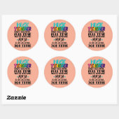 Alleen muziekdocent omdat fulltime multitasking ronde sticker (Vel)