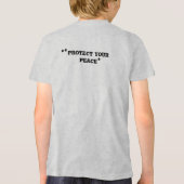 Alleen, Niet Eenzaam – Bewerkbaar Quote Cat T-Shir Tri-Blend Shirt (Achterkant)