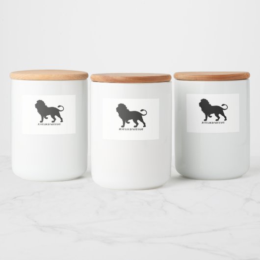 ALLEEN NIET SNEL LOPEN VOEDSELCONTAINER ETIKET (Flessen)