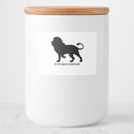 ALLEEN NIET SNEL LOPEN VOEDSELCONTAINER ETIKET