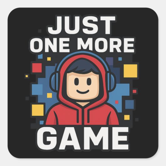 Alleen Nog Één Game Gamer Sticker (Voorkant)