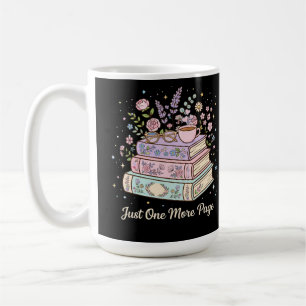 Alleen Nog Één Pagina Bloem Boeken Lezen Ontwerp Koffiemok
