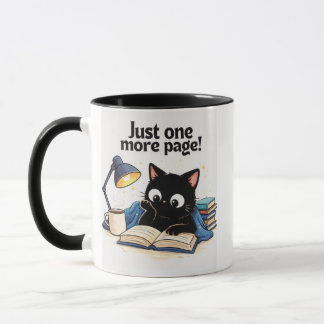 Alleen nog één pagina – Kat Lezen Mok